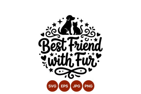 Best Friend with Fur Dog Cat Silhouette Review