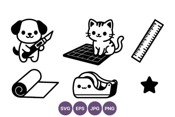 Cute Cartoon Dog and Cat Craft Supplies Review
