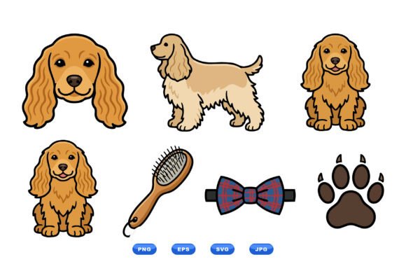 Cute Cocker Spaniel Dog Clipart Review