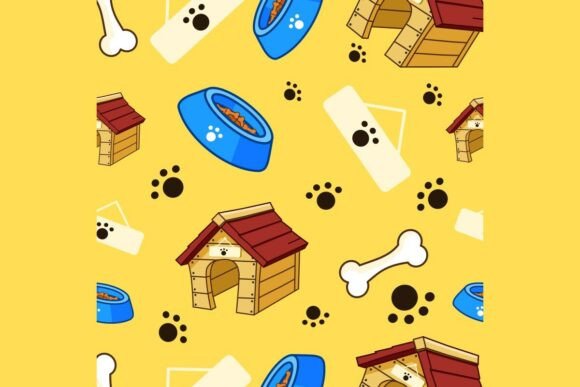 Cute Dog Accessories Seamless Pattern Review