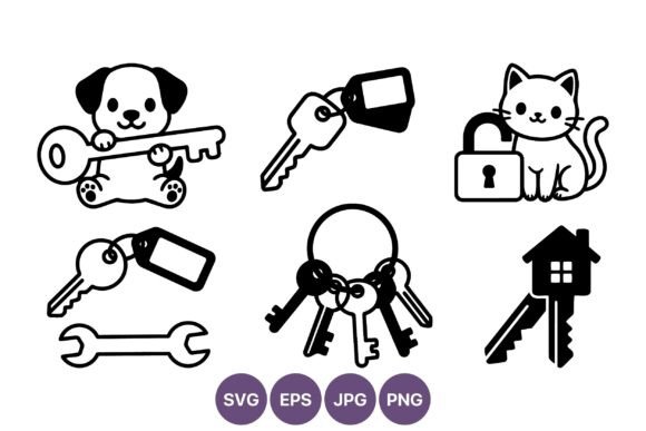 Cute Dog with Key and Cat with Lock Embroidery Review