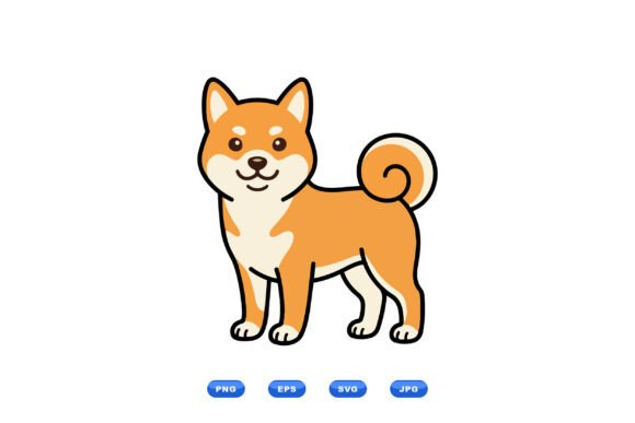 Cute Shiba Inu Dog Illustration Review