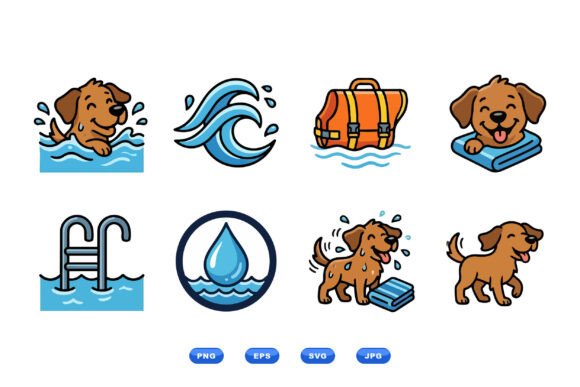 Cute Swimming Dog Clipart Pack Review