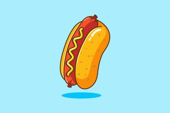 Delicious Hot Dog with Mustard in a Bun Embroidery Review