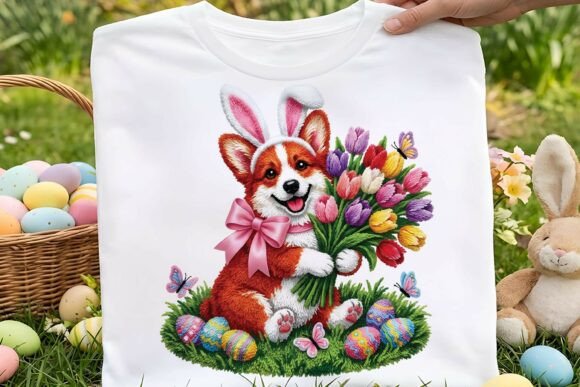 Faux Yarn Cute Easter Corgi Dog Png Review