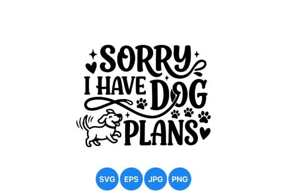 Funny Dog Plans Typography Art Review