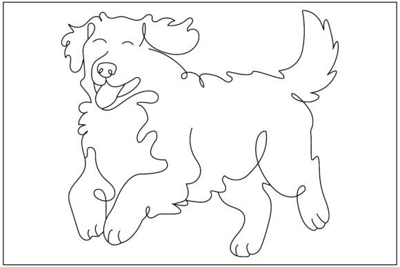 Playful Bernese Dog Line Art Review