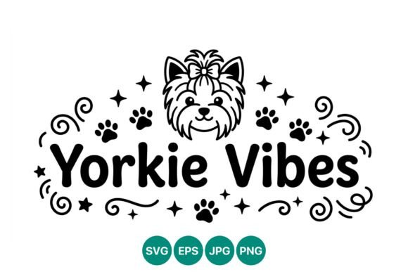 Yorkie Vibes Cute Dog Lettering Review